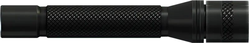 Render of a black tactical flashlight model from a previous GTA game, side view