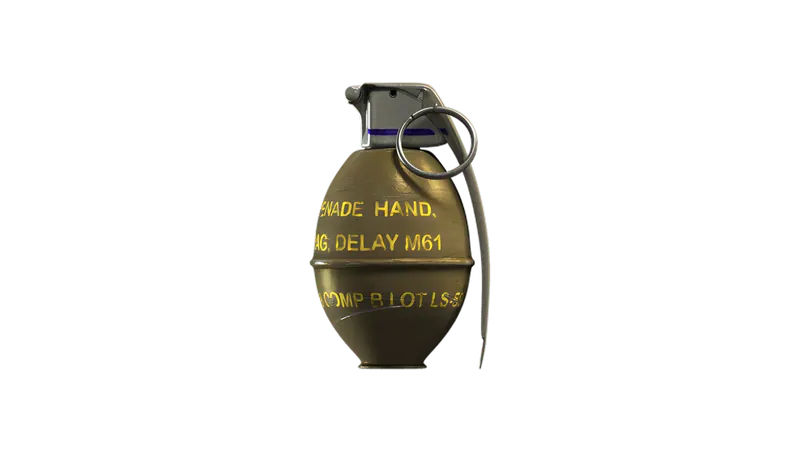 Render of the M61-style fragmentation grenade model from previous GTA games, side view