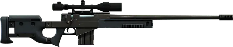 Render of the scoped Hunter Sniper rifle model from previous GTA games, side view