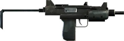 Render of the Micro SMG model from previous GTA games, side view