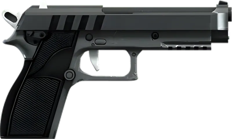 Render of the semi-automatic pistol model from previous GTA games, side view