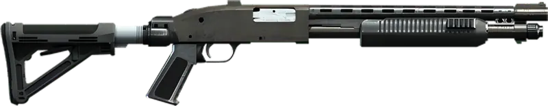 Render of the pump-action shotgun model from previous GTA games, side view with tactical stock